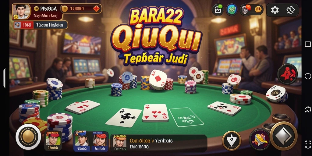 Tampilan gameplay QiuQiu yang seru di BARA22.