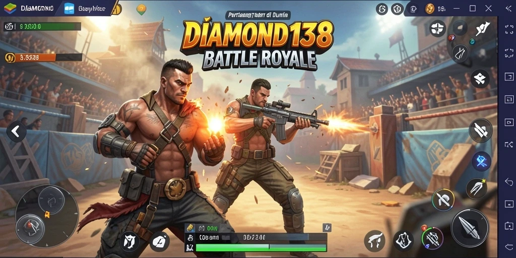 Gameplay intens dari DIAMOND138 di arena Battle Royale.