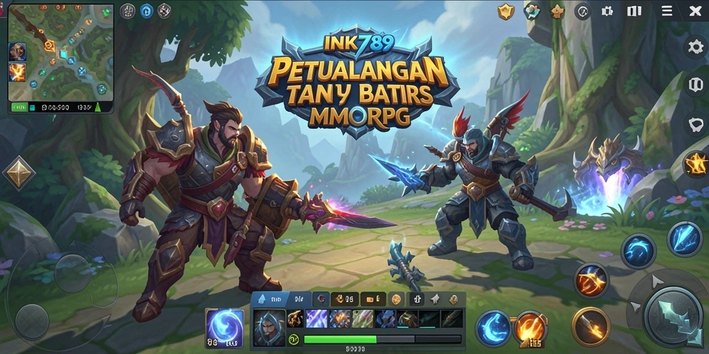 Tampilan gameplay epik dalam dunia fantasi INK789.