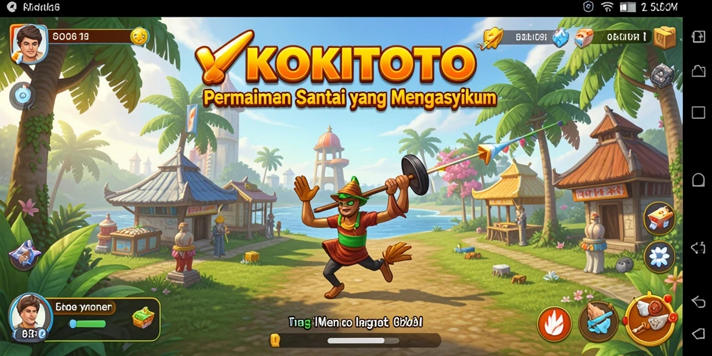 Tangkapan layar gameplay KOKITOTO yang menarik dan penuh warna.