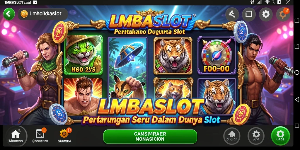Tangkapan layar dari gameplay LMBASLOT yang menarik dalam pertempuran.