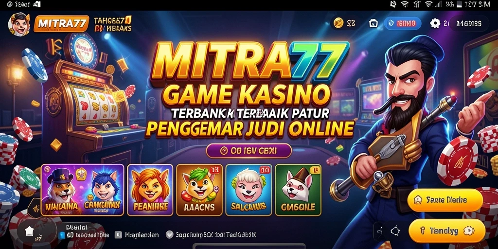 Tampilan gameplay menyenangkan dalam aplikasi Kasino MITRA77.