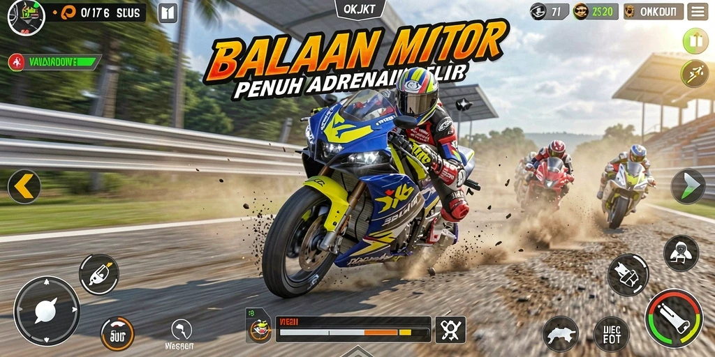 Tampilan layar utama gameplay <strong>OKJKT</strong> yang memukau dan seru.