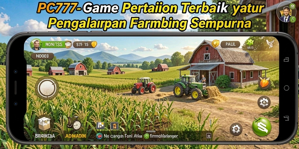 Screenshot gameplay yang menampilkan aktivitas bertani di ladang.