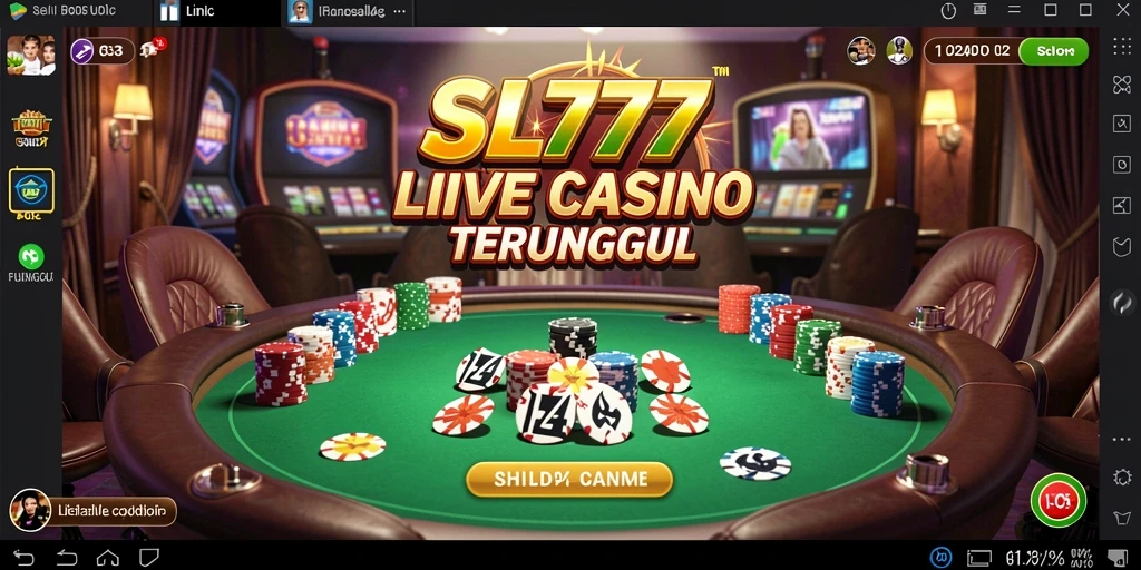 Tampilan permainan Live Casino yang mendebarkan di SL777.