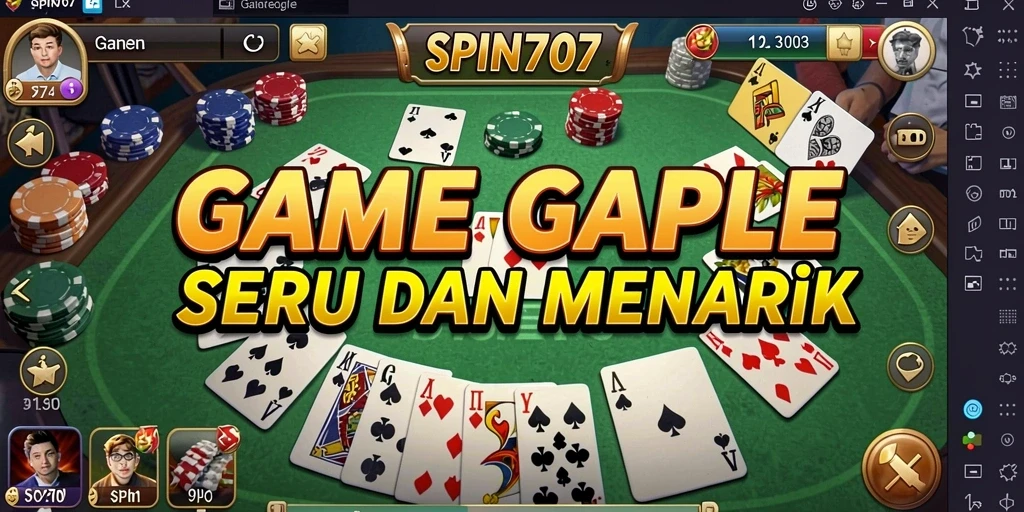 Screenshot gameplay SPIN707 menampilkan permainan Gaple yang seru.