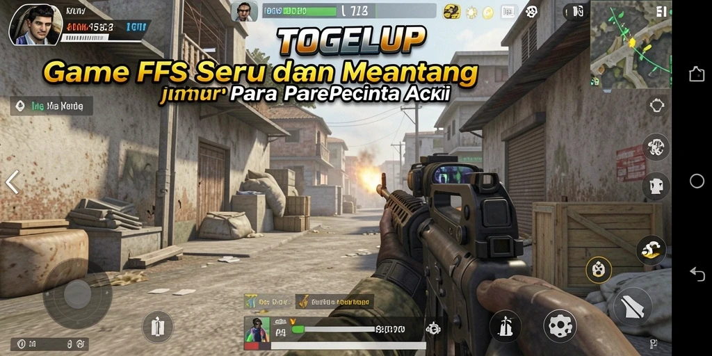 Screenshot gameplay TOGELUP yang intens dan penuh aksi.