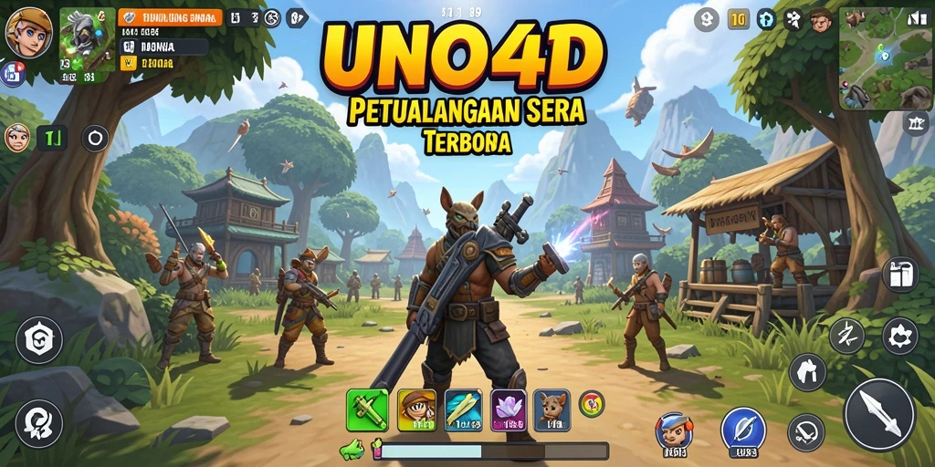 Screenshot gameplay Open World UNO4D menunjukkan petualangan yang mendebarkan.