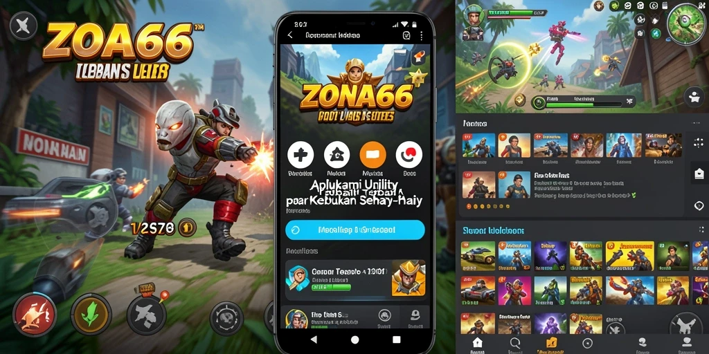 Screenshot ZONA66 menunjukkan antarmuka aplikasi yang intuitif dan fitur-fitur berguna.